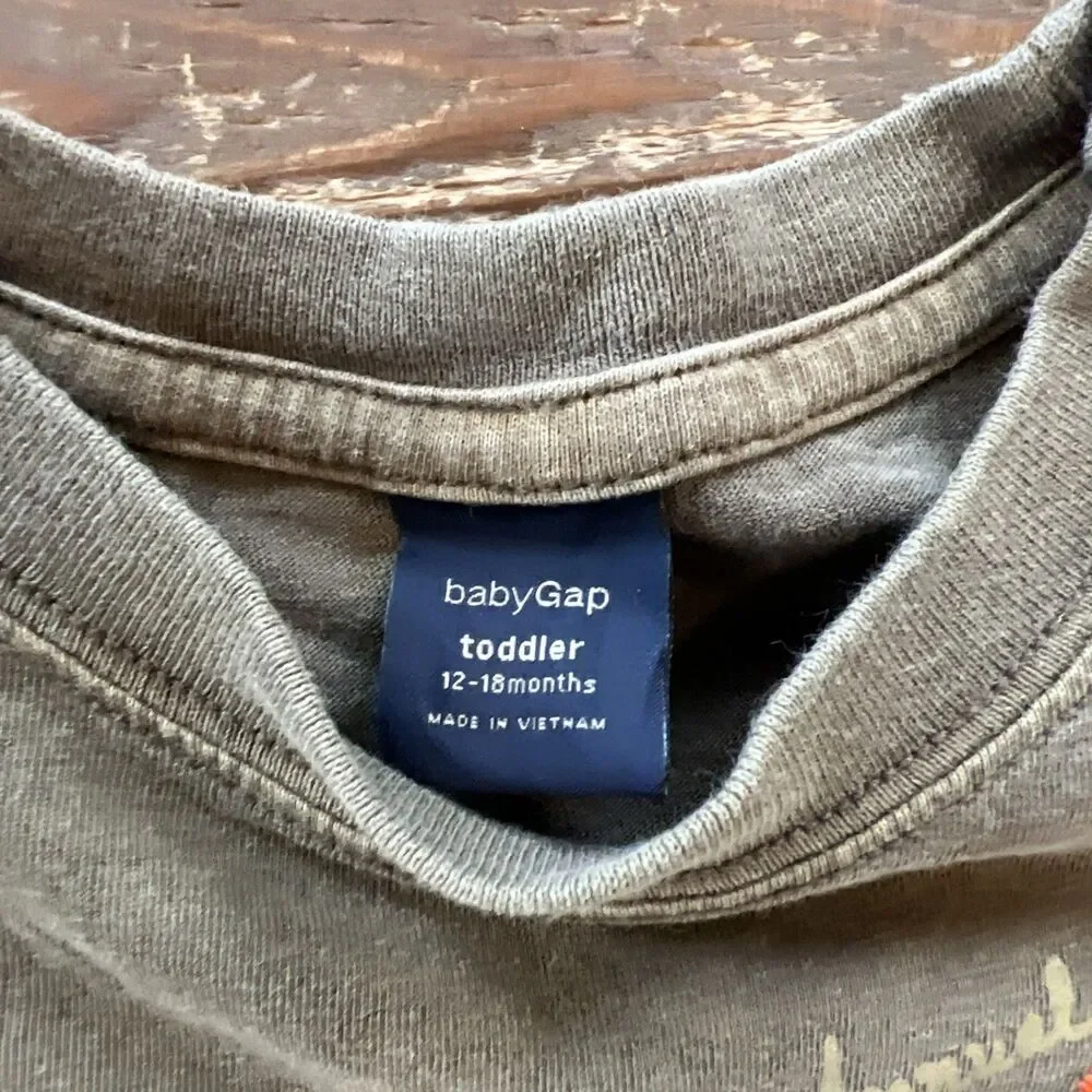 Baby GAP Toddler Boys Beach Outfit Button Down, Shorts, & T-shirt 12-18 Months